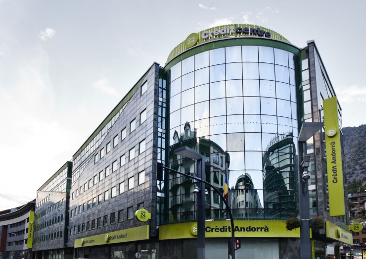 Una imatge de la seu social de Crèdit Andorrà.